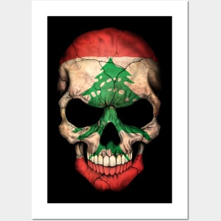 Lebanese Flag Skull Posters and Art